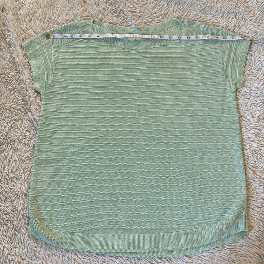 Talbots LINEN BATEAU NECK PULLOVER - TEXTURED STRIPE size M - Picture 3 of 16